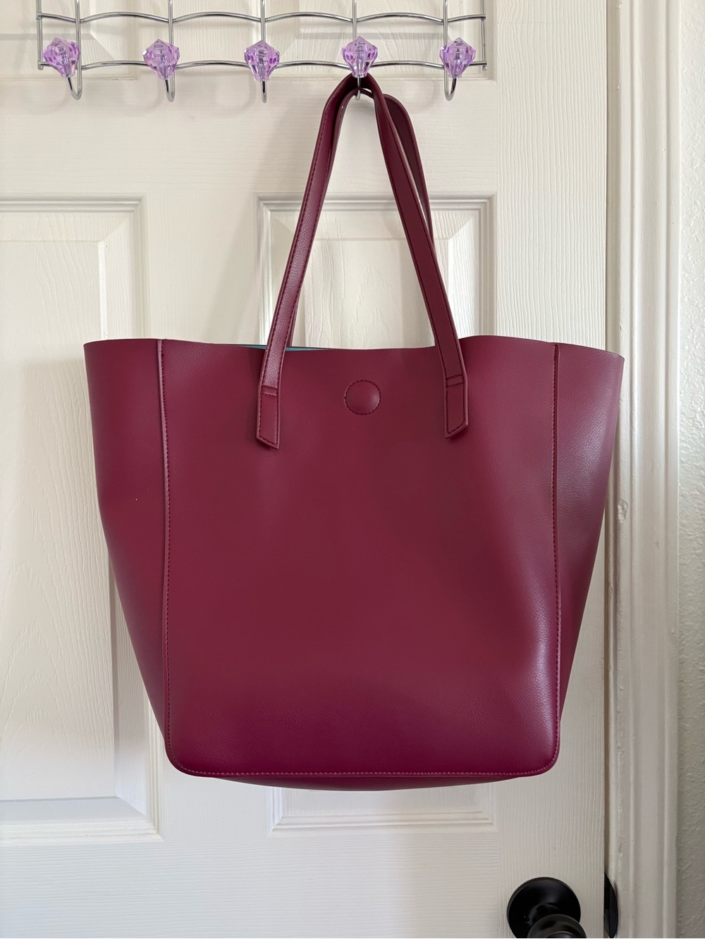 Macy's Wine Faux-Leather Tote Bag